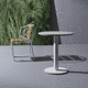 contemporary dining table / laminate / aluminum base / steel base
