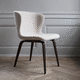 contemporary chair / fabric / wooden base / steel base