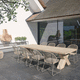 contemporary chair / outdoor / synthetic fiber / steel base