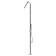 outdoor shower column / stainless steel / on foot / contemporary