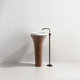 free-standing washbasin / terracotta / Solid Surface / Carrara marble
