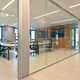 retractable partition / modular / glass / glazed