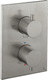 shower mixer tap / wall-mounted / thermostatic / chromed metal