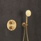 shower mixer tap / wall-mounted / thermostatic / chromed metal