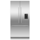 French door refrigerator-freezer / home / built-in / bottom freezer