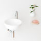 wall-mounted hand basin / round / Solid Surface