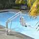 electric patient lift / hydraulic / height-adjustable / rail-mounted