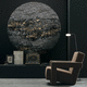 original wallpaper / nature pattern / marble look / black
