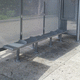 contemporary public bench / aluminum / HDPE / without backrest