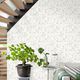 contemporary wallpaper / floral pattern / white / green