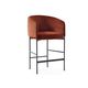 contemporary bar chair / fabric / leather / metal