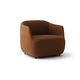 contemporary armchair / fabric / brown