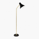 floor-standing lamp / brass / contemporary / corded