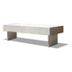 contemporary public bench / stainless steel / stone