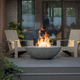 gas fire pit / concrete / round / gray