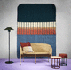contemporary rug / striped / wool / rectangular