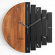 contemporary clock / wall-mounted / analog / wooden