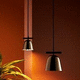 pendant lamp / steel / contemporary / corded
