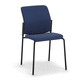 contemporary visitor chair / fabric / synthetic leather / polyester