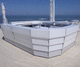 bar counter / stainless steel / anodized aluminum / HPL