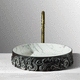 countertop washbasin / stone / marble / round