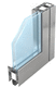 stainless steel door profile / steel / acoustic / thermally-insulated