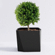 thermo-lacquered steel planter / rectangular / square / high-resistance