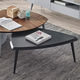contemporary coffee table / lacquered wood / triangular / commercial