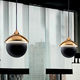 pendant lamp / ceramic / contemporary / black