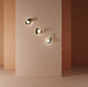 traditional wall light / indoor / brass / glass