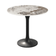 contemporary side table / ceramic / lacquered metal steel base / round