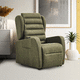 contemporary relaxing armchair / fabric / with footrest / high-back