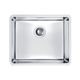 single-bowl kitchen sink / without drainboard / inox / undermount