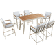contemporary bar chair / outdoor / fabric / aluminum base