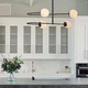 contemporary ceiling light / glass / metal / LED
