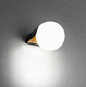 minimalist design wall light / indoor / glass / round