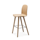 Scandinavian design bar chair / beech / oak / American walnut