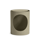 contemporary side table / painted metal / painted metal base / round