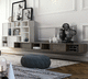 contemporary living room wall unit / wooden