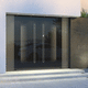 entry door / aluminium / tempered glass / swing