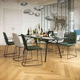 contemporary dining chair / indoor / fabric / leather