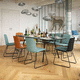 contemporary dining chair / indoor / fabric / plastic