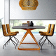 contemporary chair / indoor / fabric / wooden