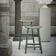 traditional bar stool / solid wood / with footrest / commercial