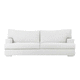 contemporary sofa / fabric / white / 2-person