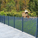 perforated sheet metal fence / garden / thermo-lacquered aluminum / rectangular