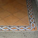 ceramic tile / terracotta / matte / indoor