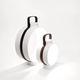 portable lamp / porcelain / leather / contemporary