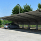 zinc-plated steel carport / PVC / for parking lots / with integrated photovoltaic panel