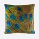 square cushion / rectangular / animal motif / fabric
